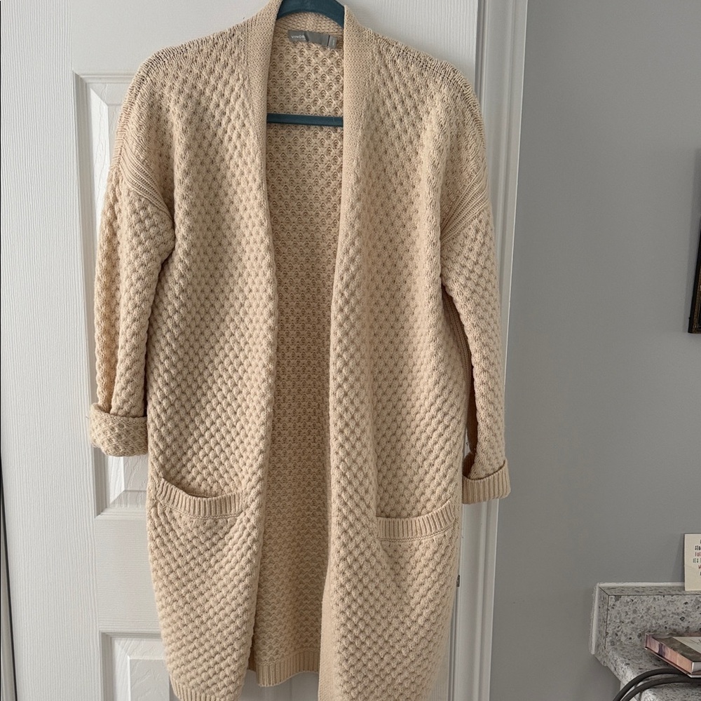 Vince Textured Cream Cardigan